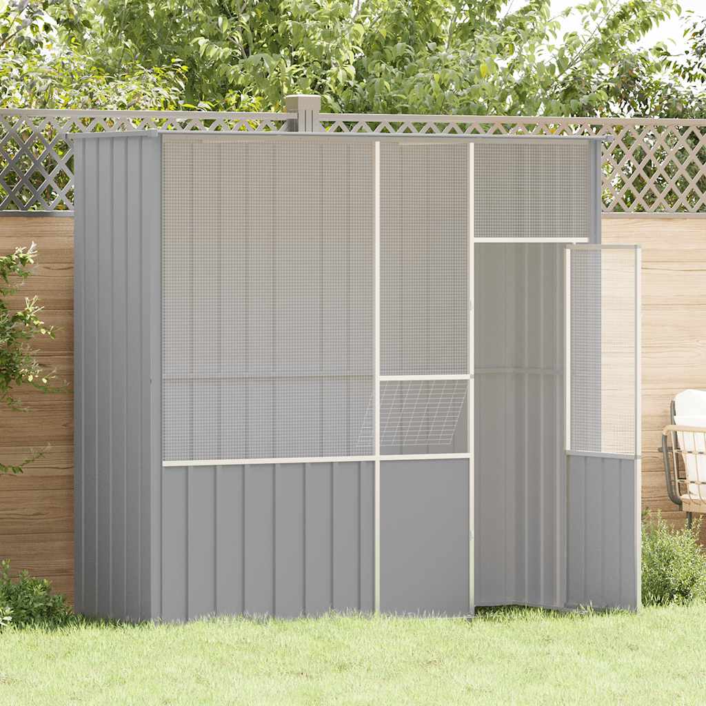 Voliere Anthrazit 115x78x200 cm Verzinkter Stahl