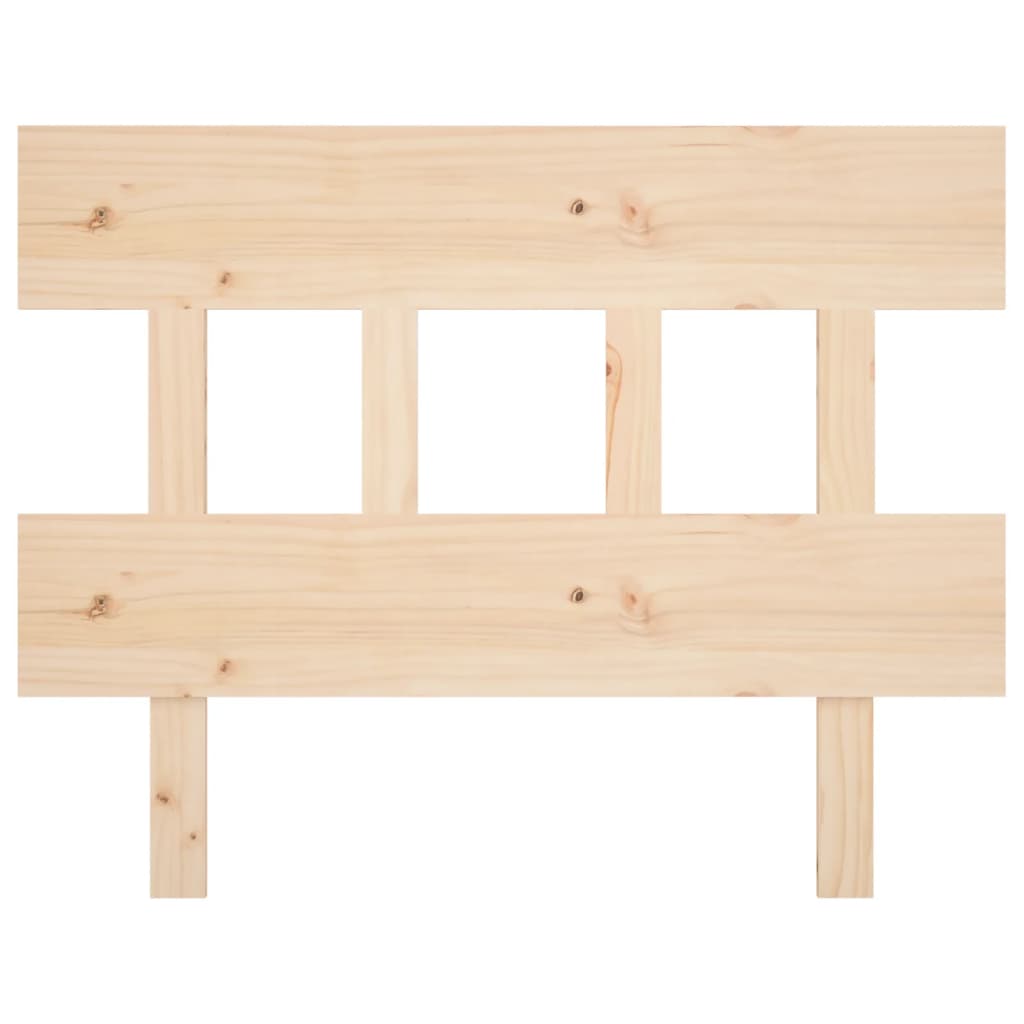 Bett-Kopfteil Schwarz 78,5x3x81 cm Massivholz Kiefer