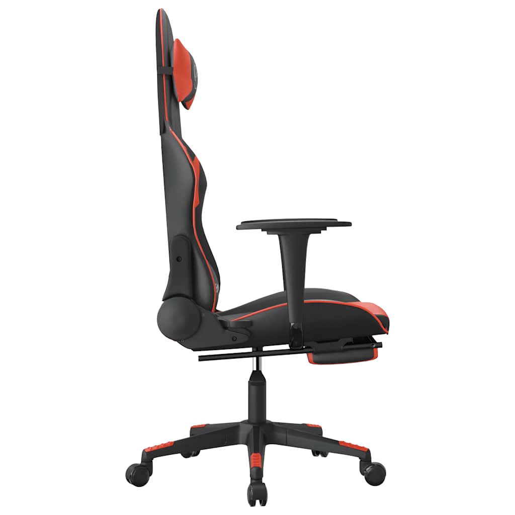 Gaming-Stuhl mit Massagefunktion Schwarz und Blau Kunstleder
