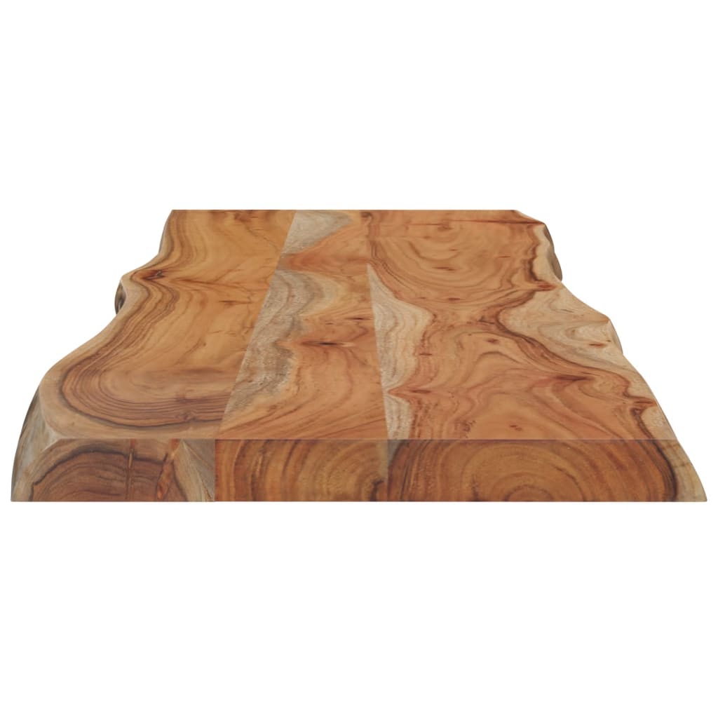 Tischplatte 40x40x2,5 cm Rechteckig Massivholz Akazie Baumkante