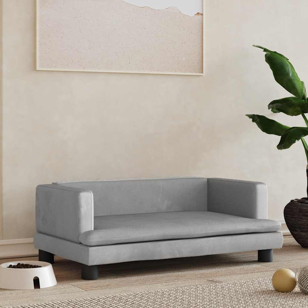 Hundebett Blau 80x45x30 cm Samt