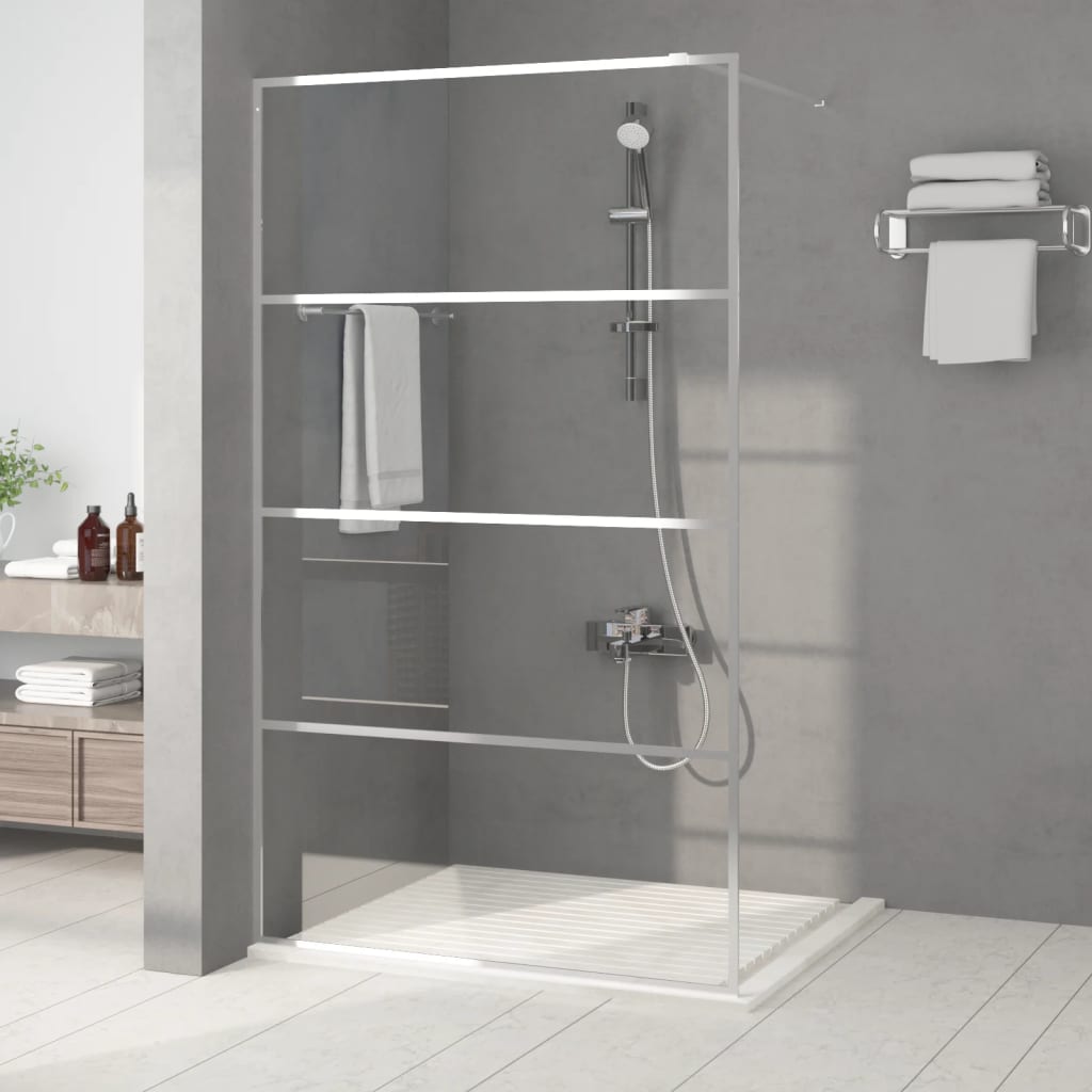Duschwand für Begehbare Dusche mit Klarem ESG Glas 80x195 cm