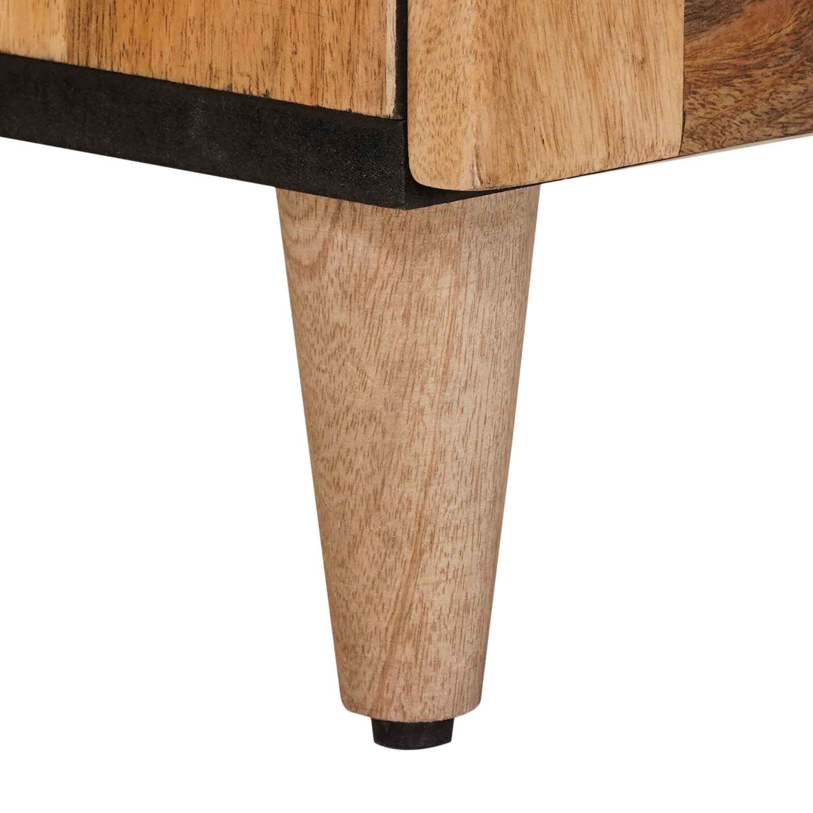 Sideboard mit Speicher Walnuss 60 x 33 x 75 cm Massivholz Mango