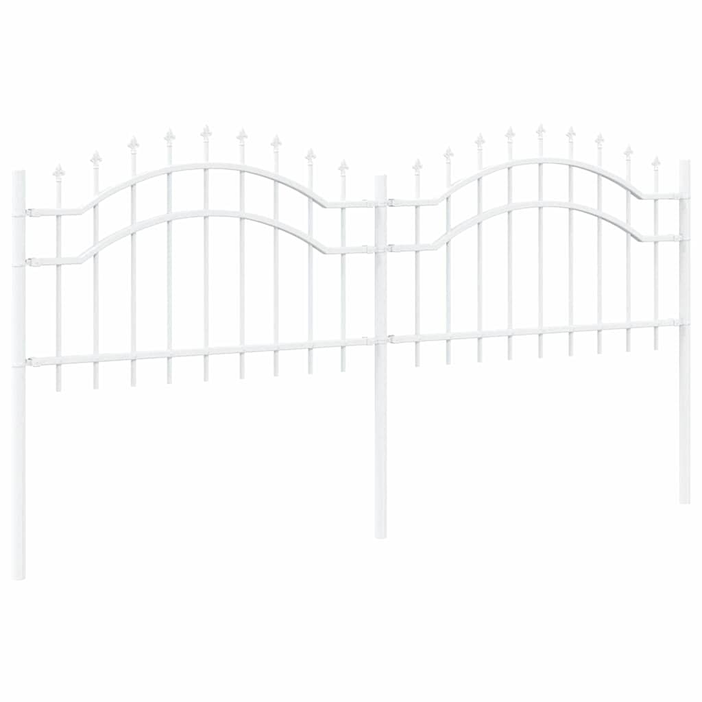 Gartenzaun Woerden mit Speerspitze Schwarz 240 x 75 cm Stahl