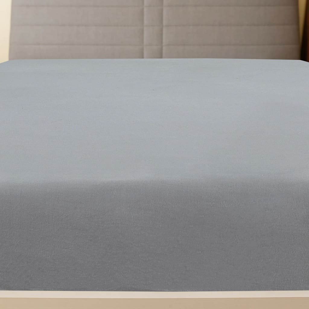 Spannbettlaken Jersey Anthrazit 90x200 cm Baumwolle