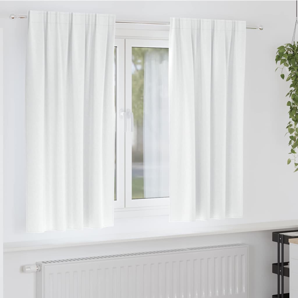 Verdunkelungs-Vorhänge mit Ringen 2 pcs Beige 140 x 140 cm