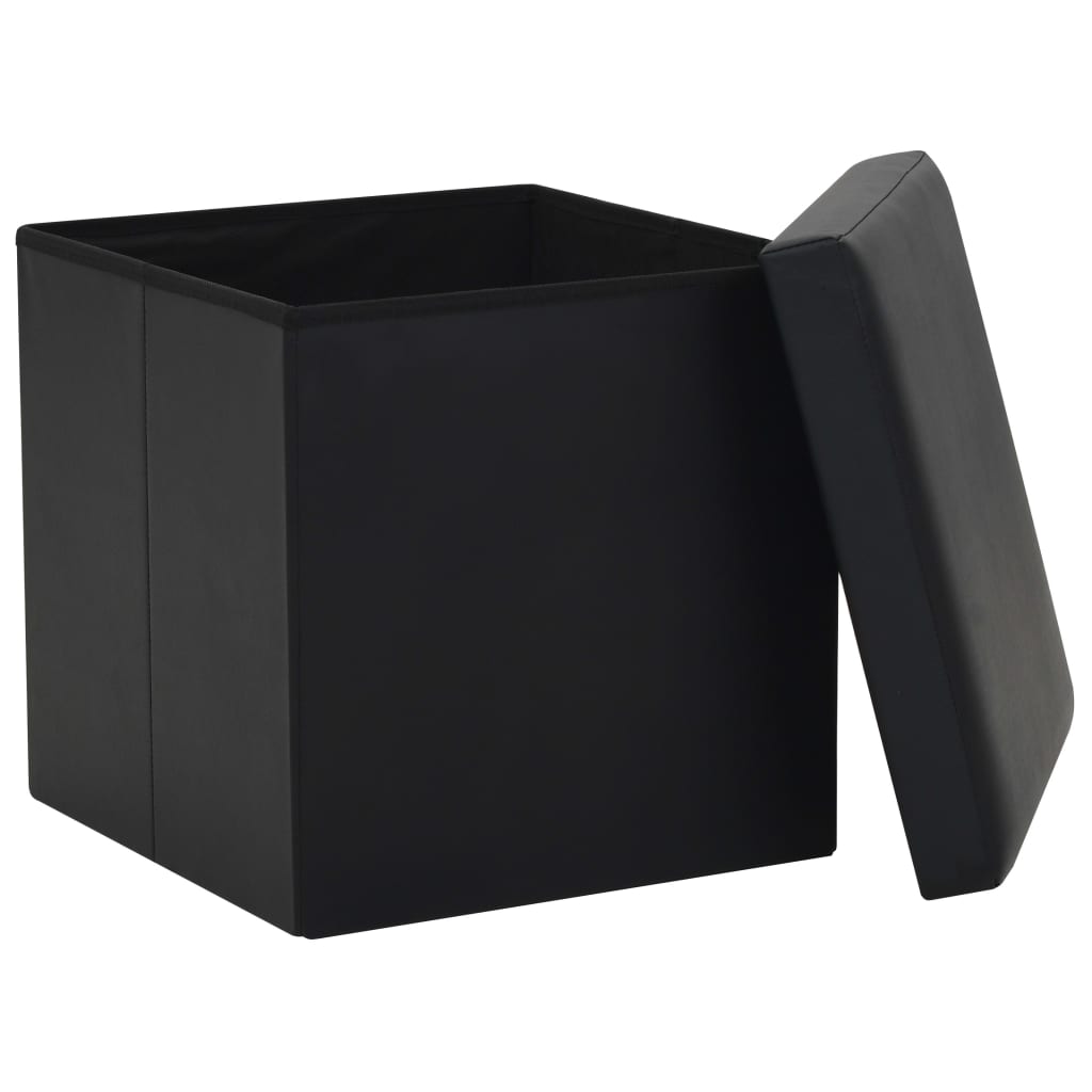 Hocker mit Stauraum Braun PVC