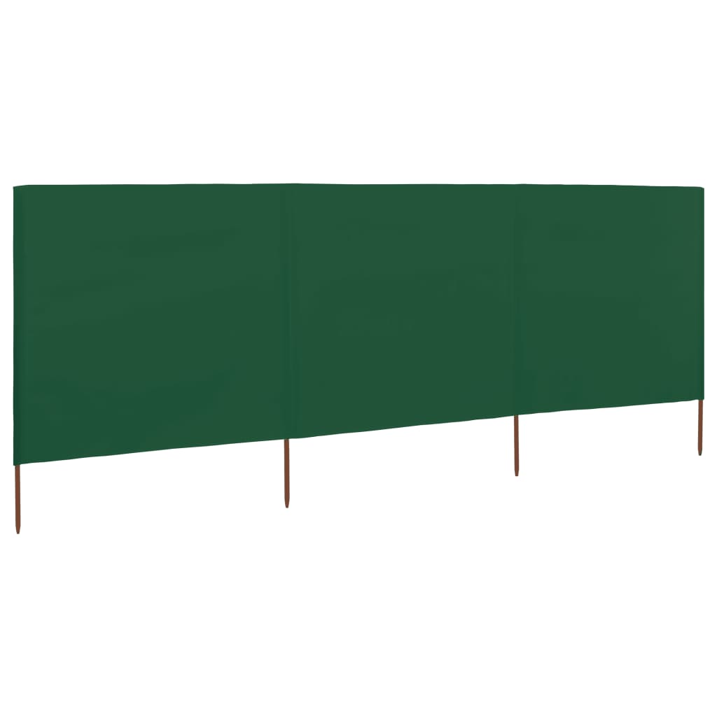 3-teiliges Windschutzgewebe 400 x 120 cm Weiß
