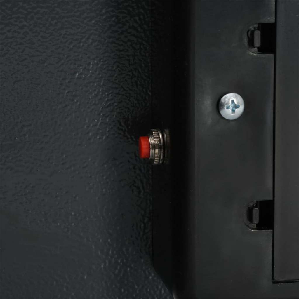 Digitaler Safe mit Schloss Dunkelgrau 23 x 17 x 17 cm Stahl