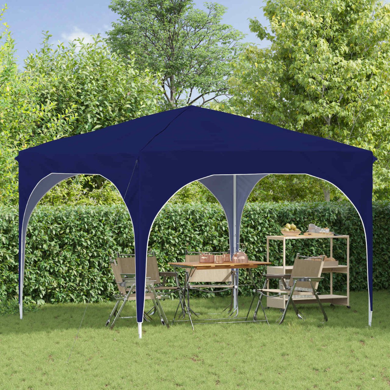 Pop-up Partyzelt 290 x 290 x 245 cm Creme