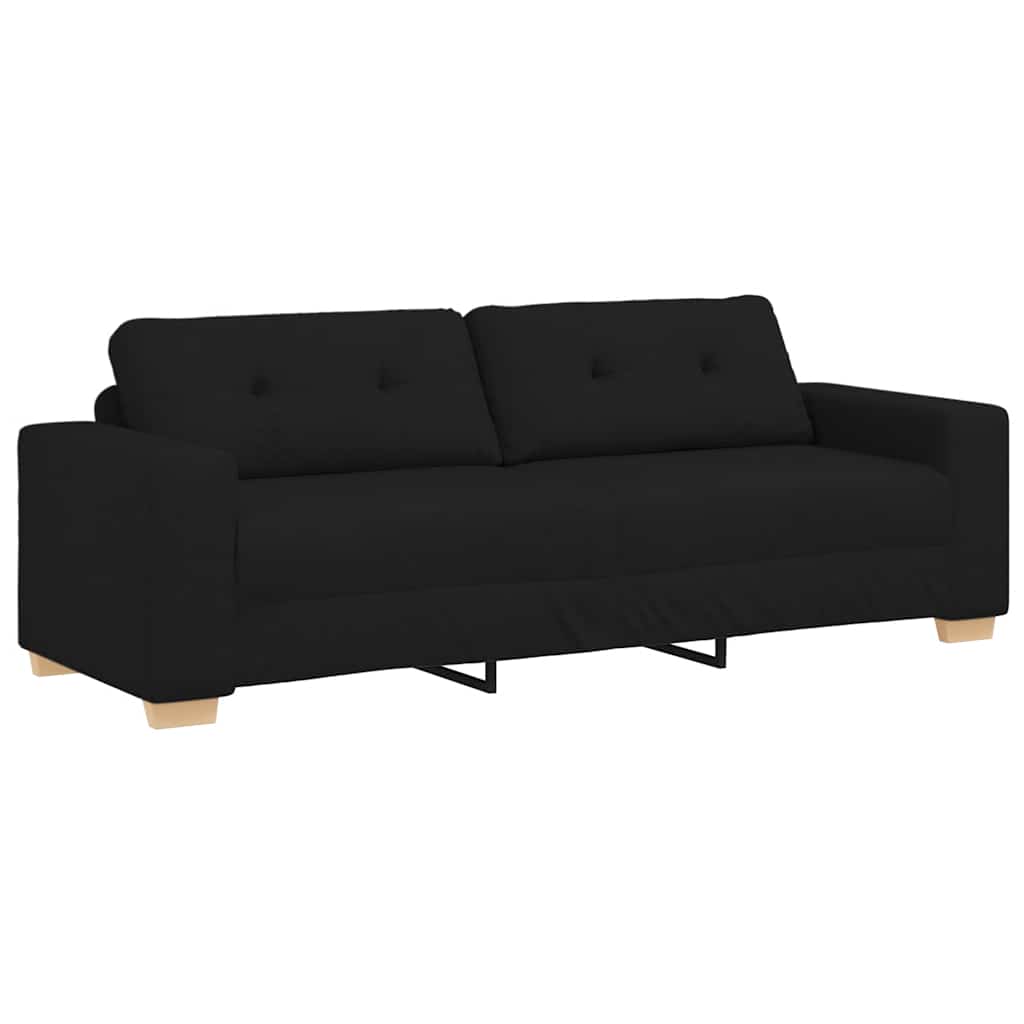 2-teiliges Sofa-Set mit Kissen, hellgrauer Stoff