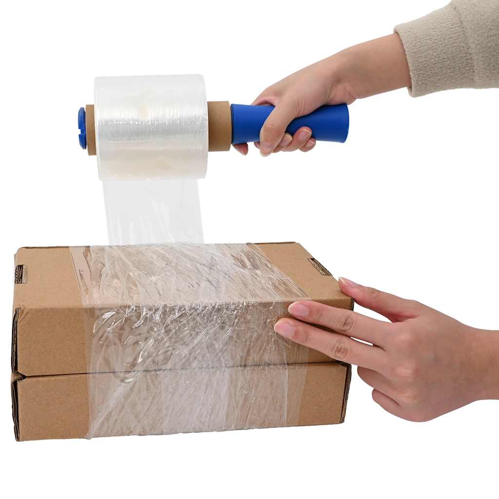 Stretchfolie mit Griff 10 Stk. Transparent 23 μm 50 cm x 150 m