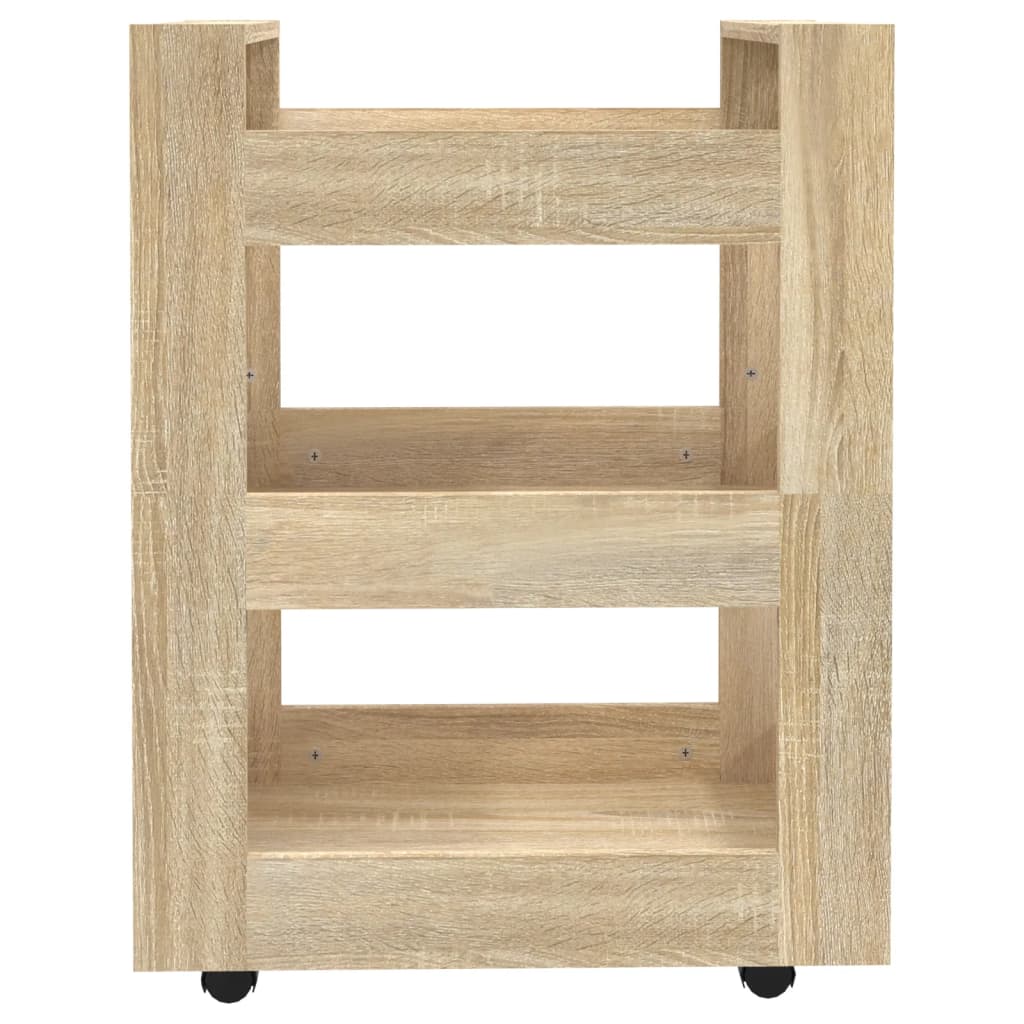 Küchenwagen Weiß 60x45x80 cm Holzwerkstoff