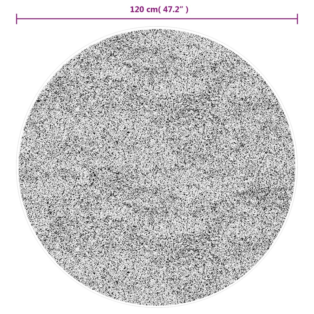 Teppich OVIEDO Kurzflor Anthrazit 120x120 cm