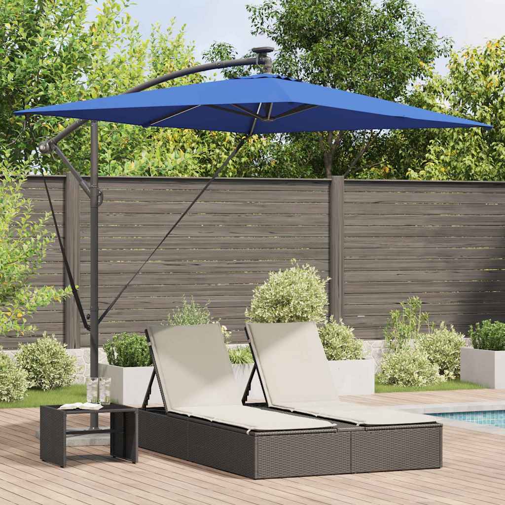 Sonnenschirm Sand 294 x 200 x 270 cm Polyester und Aluminium