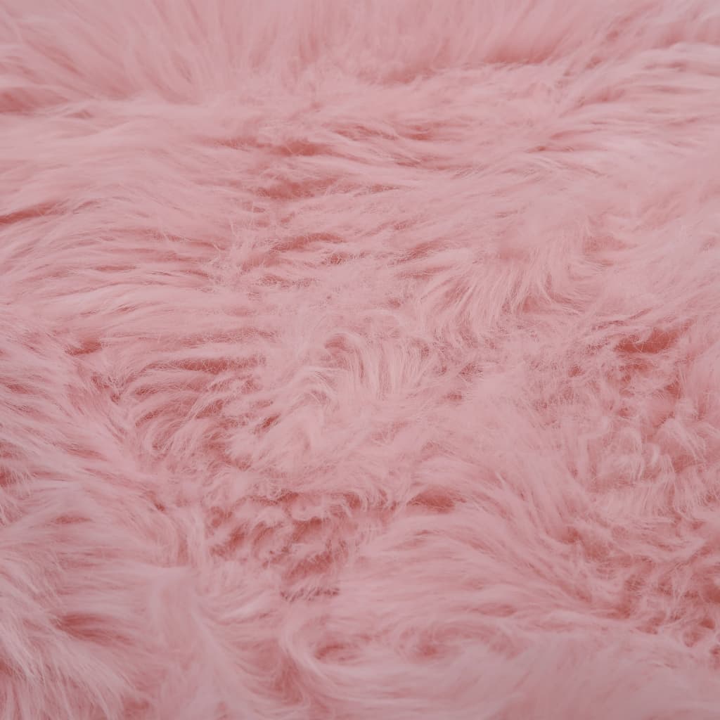 Teppich 60x90 cm Künstlicher Schafspelz Rosa