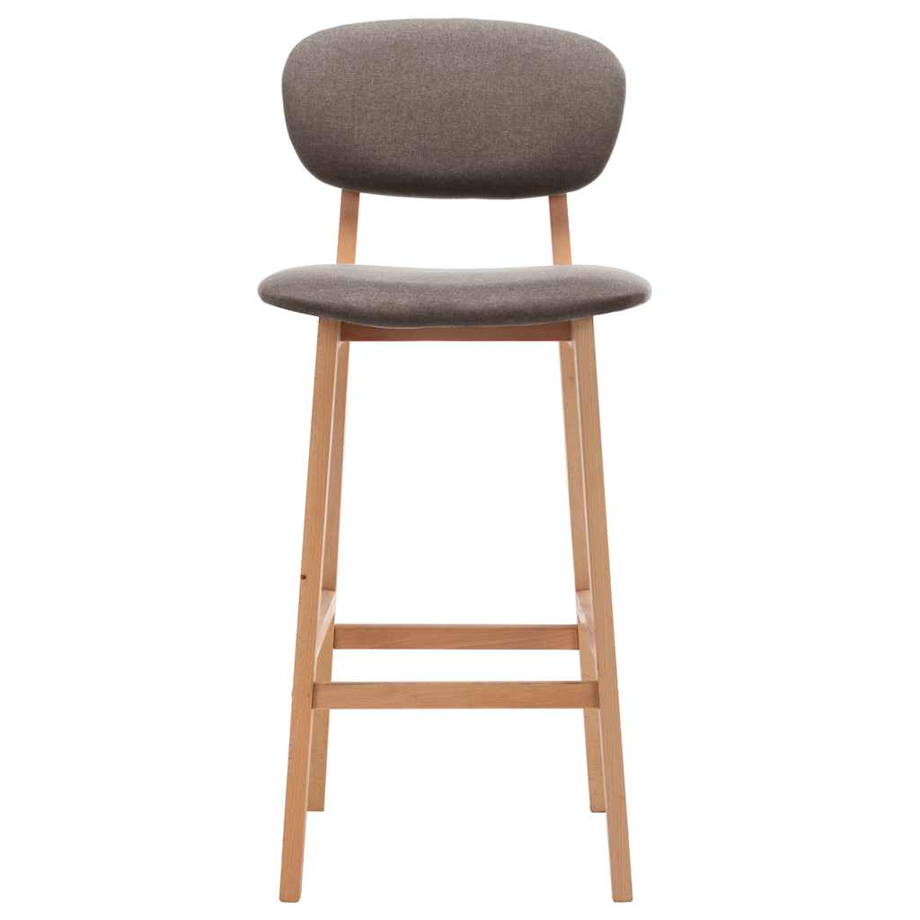 Barhocker 2 Stk. Braun Stoff