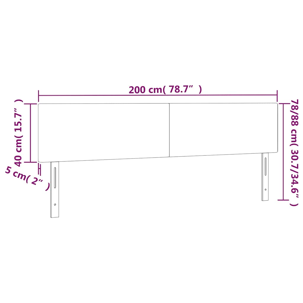 Kopfteil Hellgrau 80x5x118/128 cm Samt