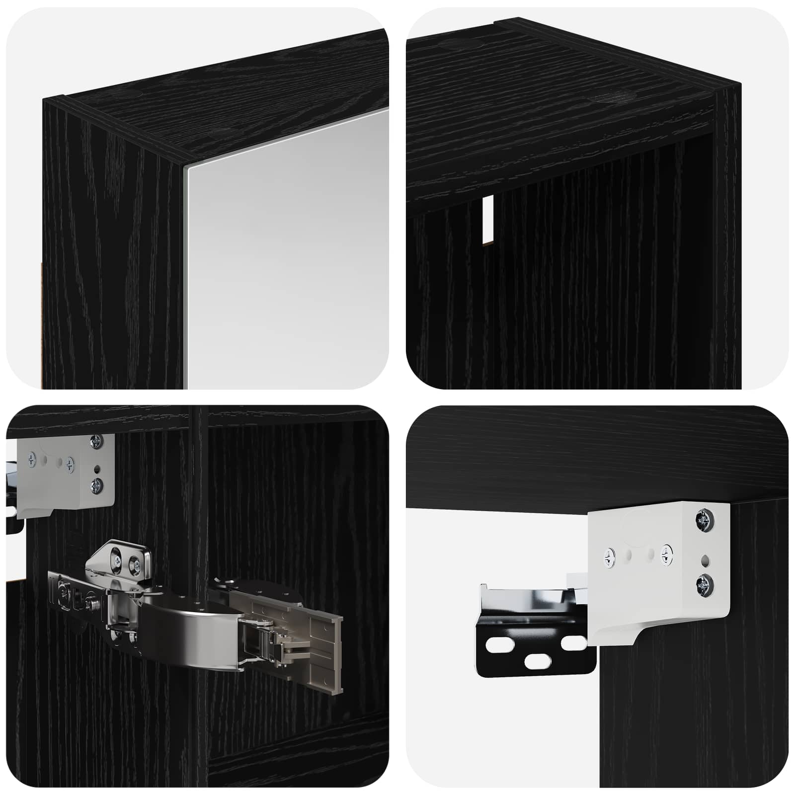 Badezimmerschrank-Set 3 pcs 80 x 10,5 x 50 cm Holzwerkstoff