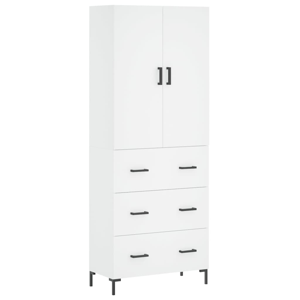 Highboard Betongrau 69,5x34x180 cm Holzwerkstoff