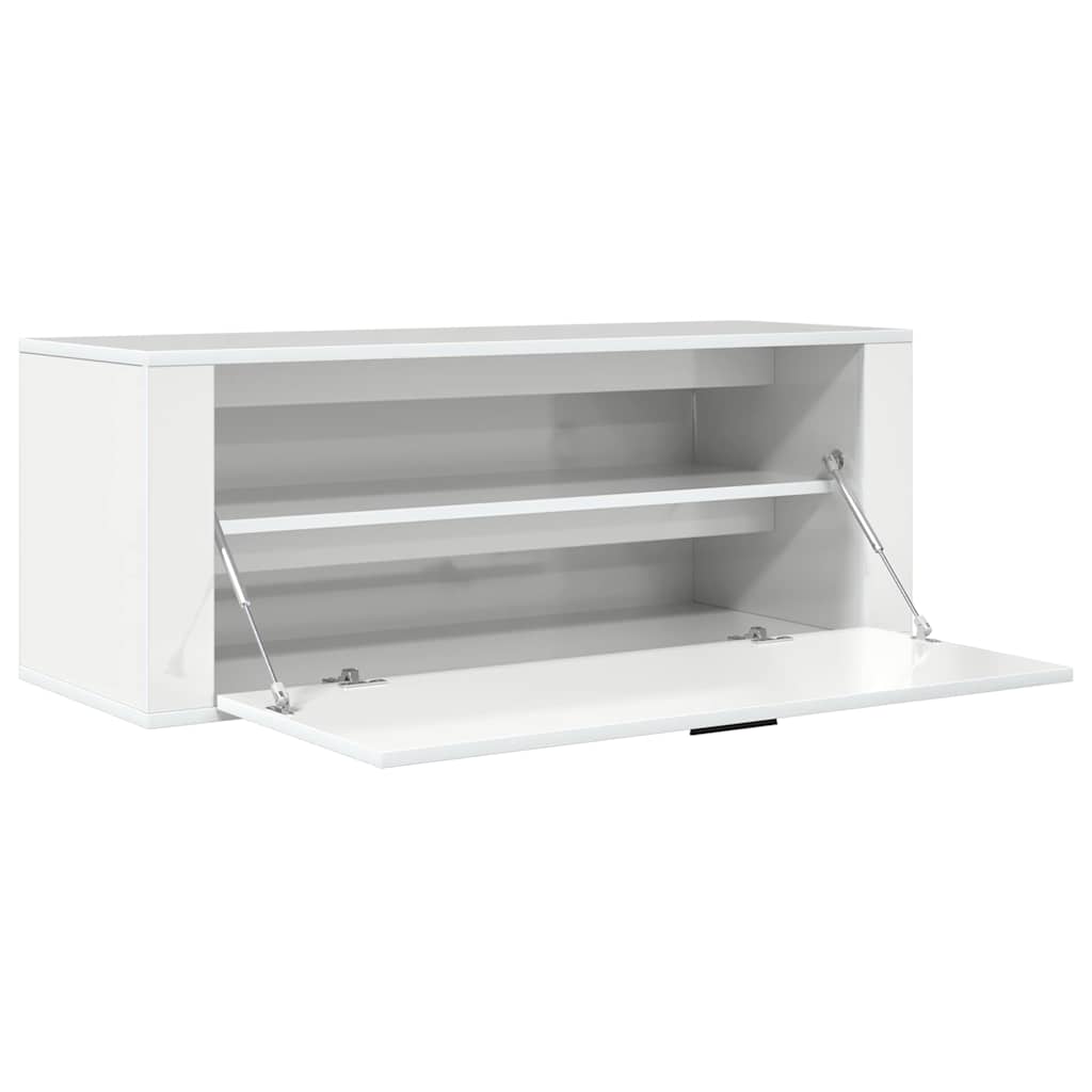 Wand-Schuhschrank Weiß 100x35x38 cm Holzwerkstoff