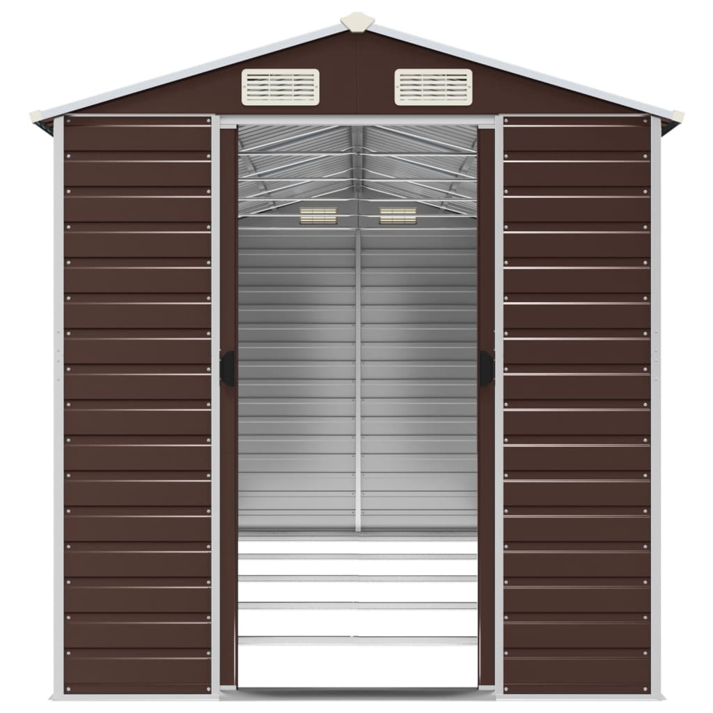Gerätehaus Grün 191x130x198 cm Verzinkter Stahl
