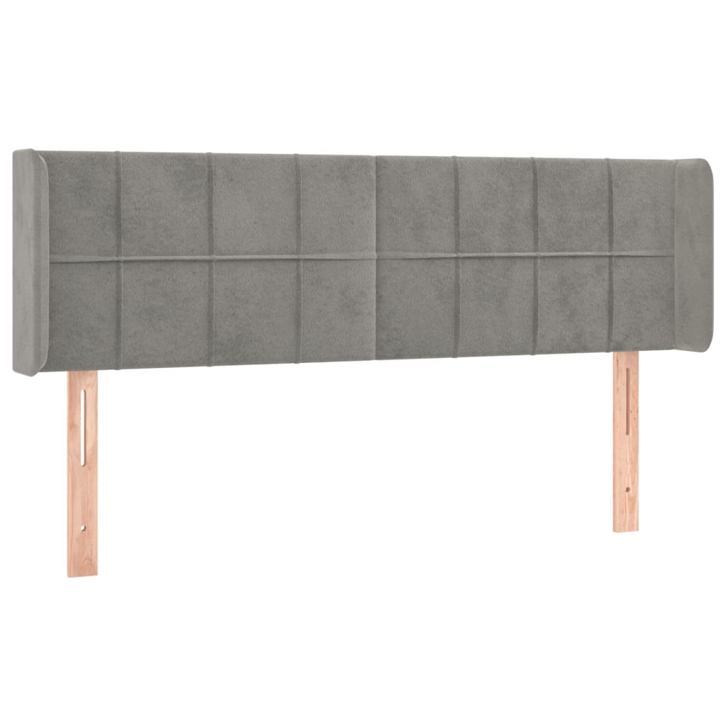 Kopfteil mit Ohren Dunkelblau 93x16x78/88 cm Samt