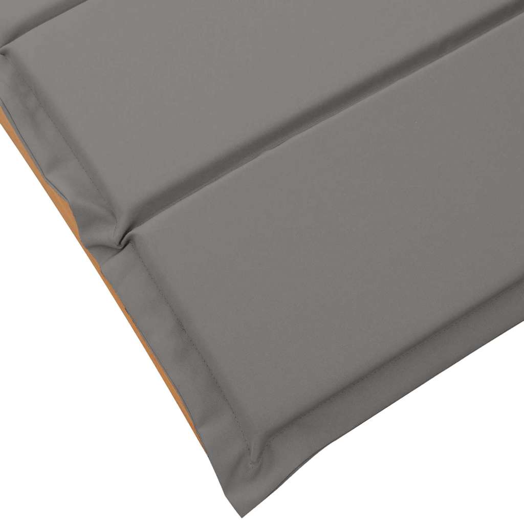 Sonnenliege mit Auflage Beige Massivholz Akazie