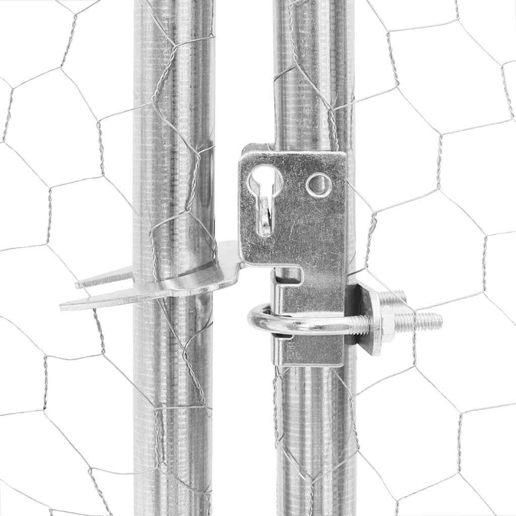 Hühnerstall mit Dach 2,5x4x2,25 m Verzinkter Stahl