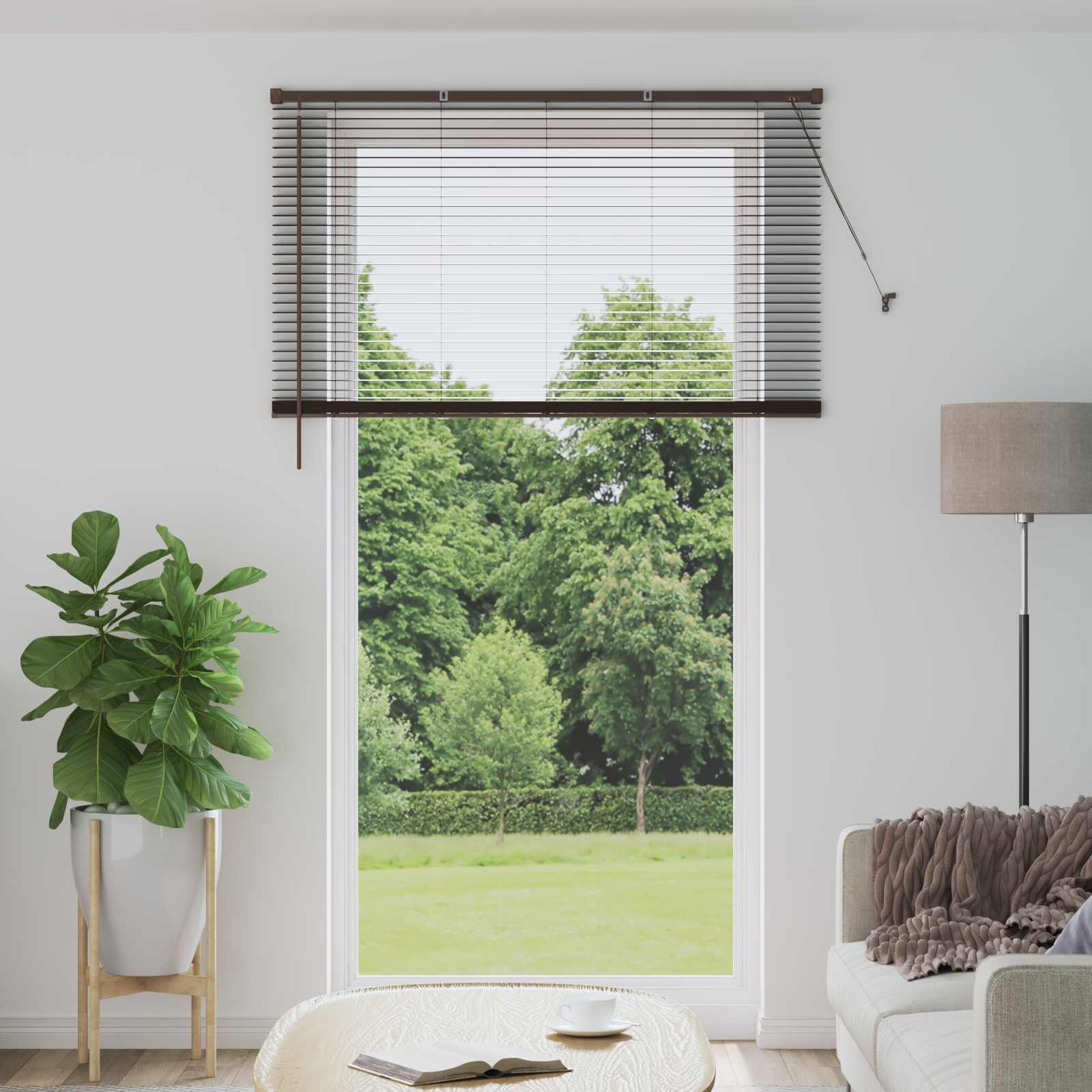 Jalousie Silber Grau 150 x 40 cm 25 mm PVC