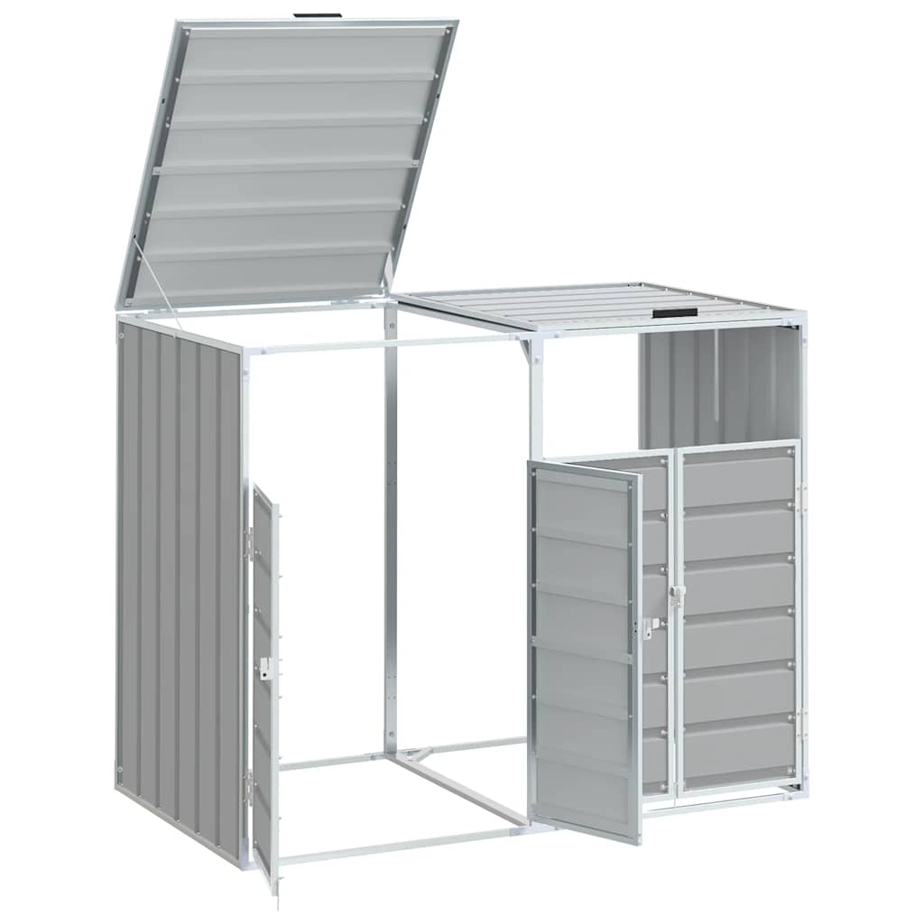 Mülltonnenbox für 1 Tonne Grün 72x81x115 cm Stahl