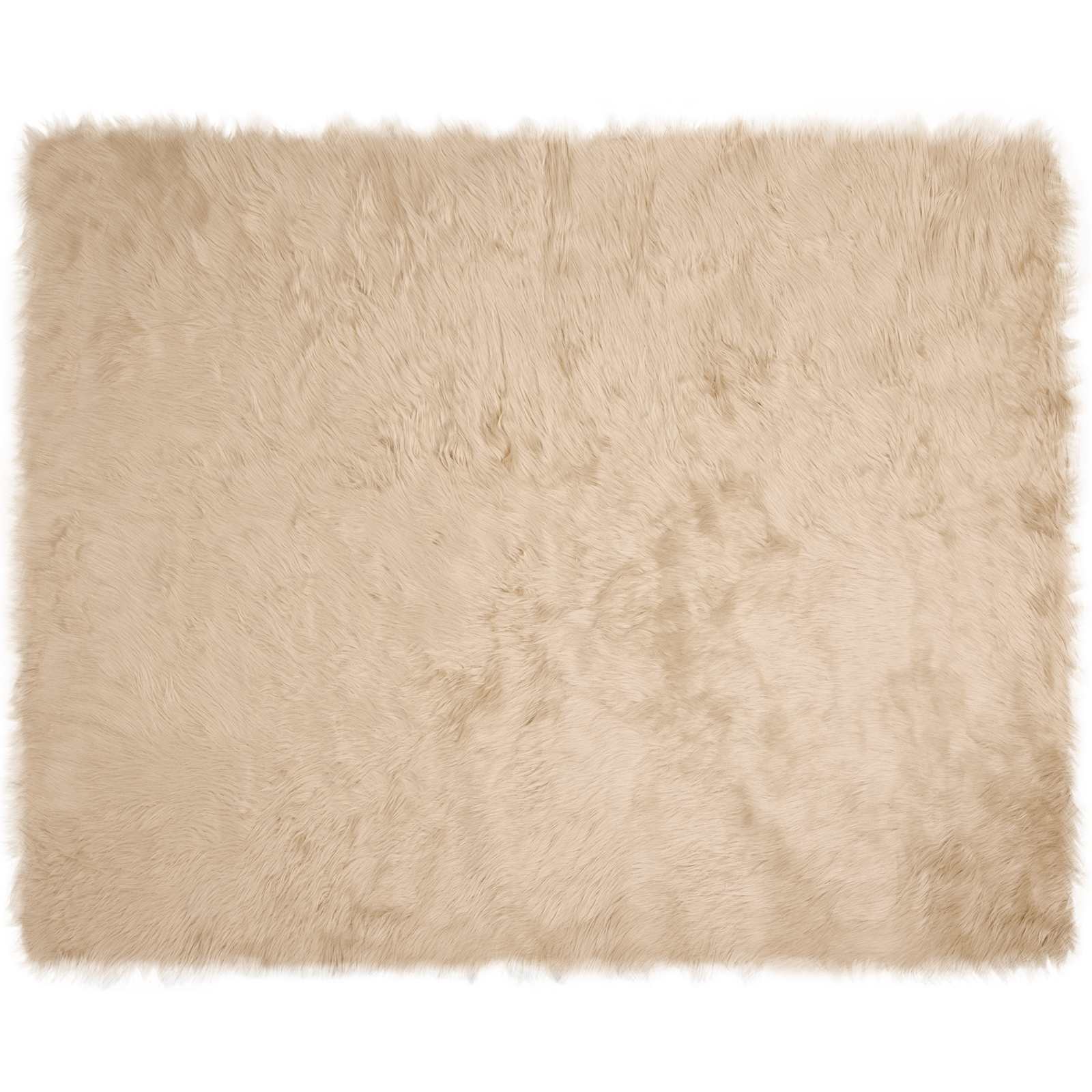 Teppich aus Kunstschaffell TAFALLA Weiß 60 x 110 cm Polyester