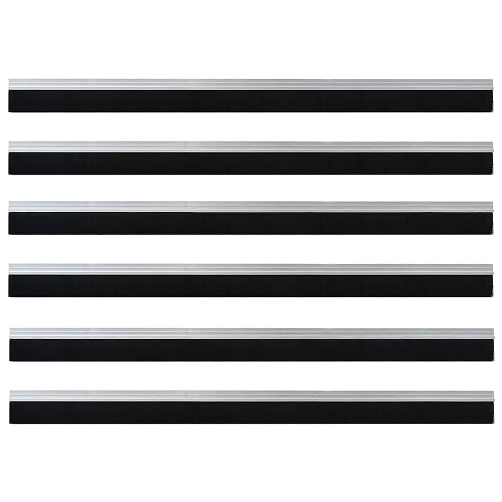 Selbstklebende Türbürstendichtungen 2 pcs Braun 100 cm