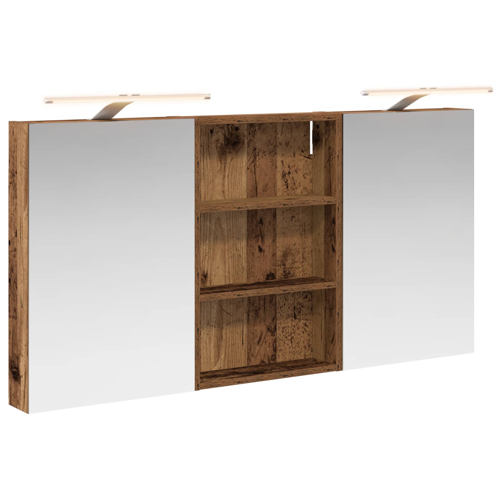 Badezimmerschrank-Set 3 pcs 80 x 10,5 x 50 cm Holzwerkstoff
