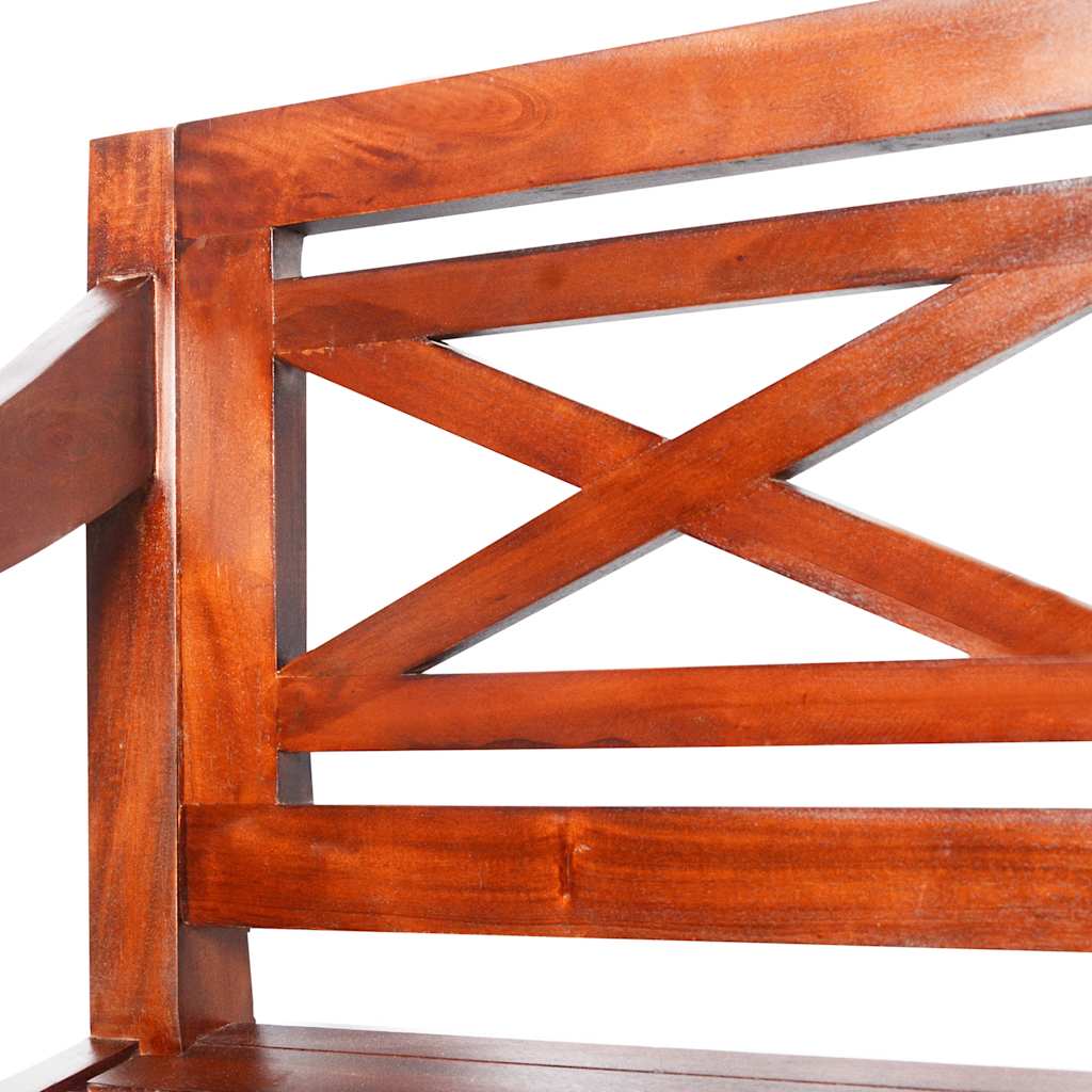 Batavia-Sitzbank 98 cm Mahagoni Massivholz Weiß