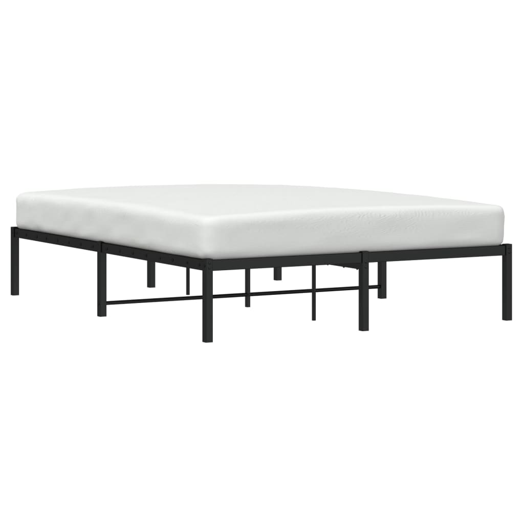 Bettgestell Metall Schwarz 75x190 cm