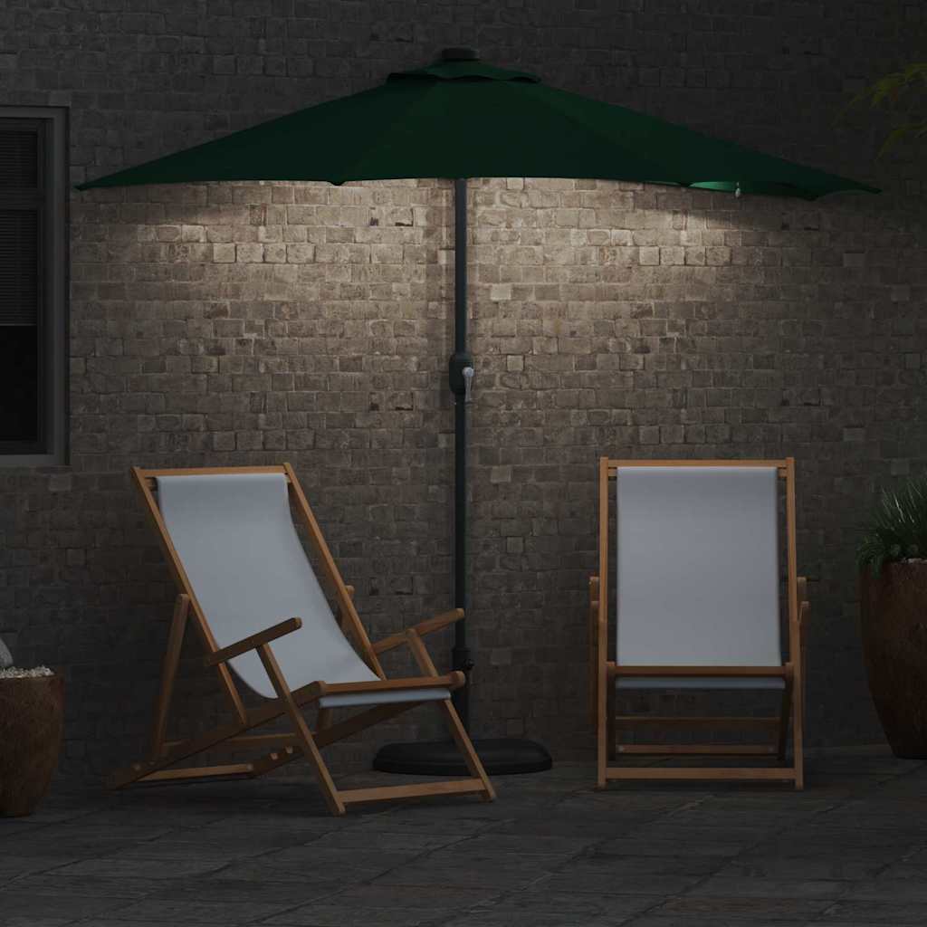 Garten-Sonnenschirm Sand 294 x 150 x 223 cm Polyester und Stahl
