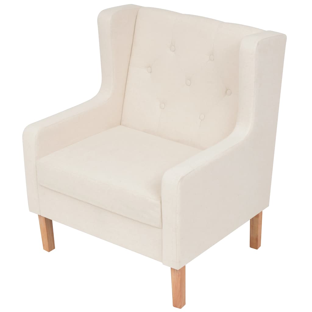 2-Sitzer Sofa Stoff Cremeweiß