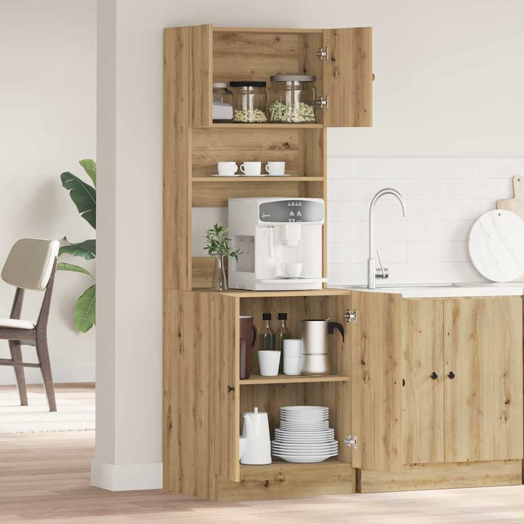 Küchenschrank Weiß 60x50x180 cm Holzwerkstoff