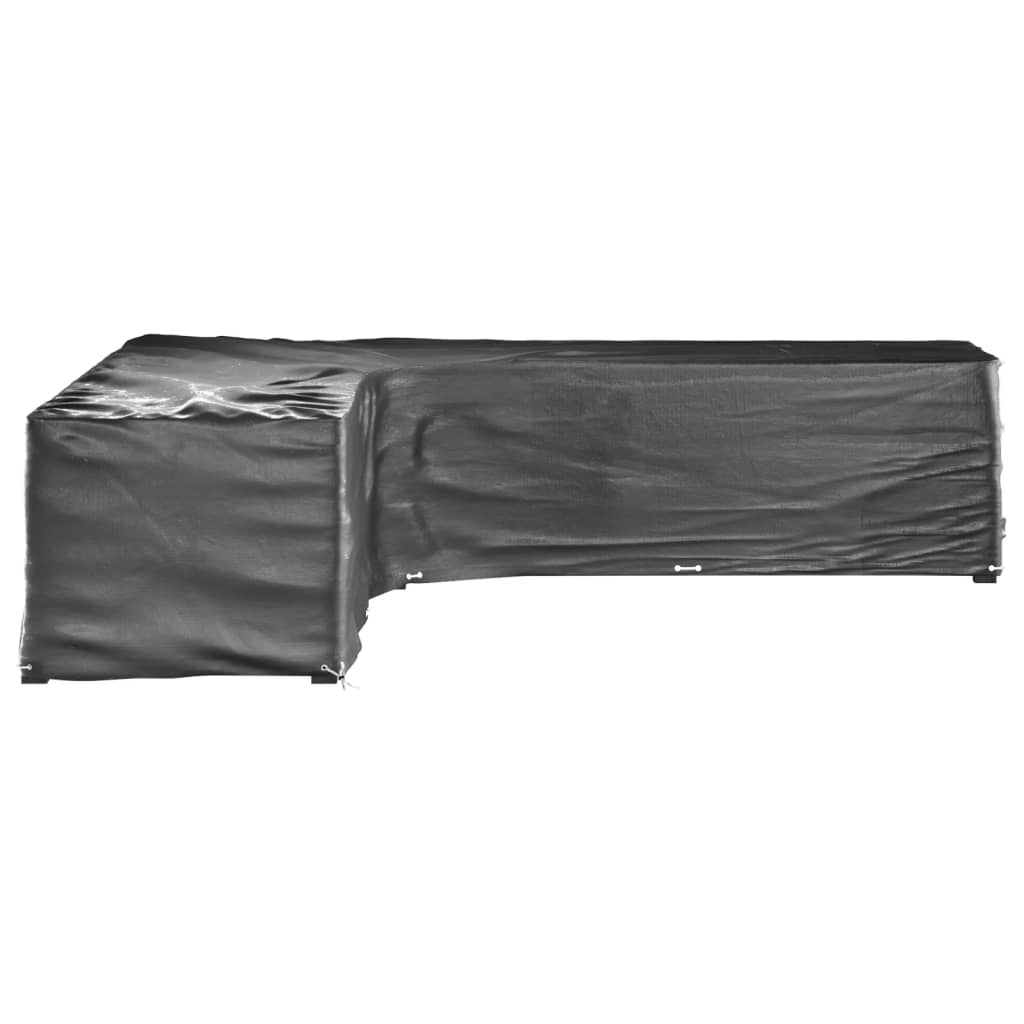 Gartenmöbel-Abdeckungen 2 Stk. L-Form 12 Ösen 250x250x90 cm