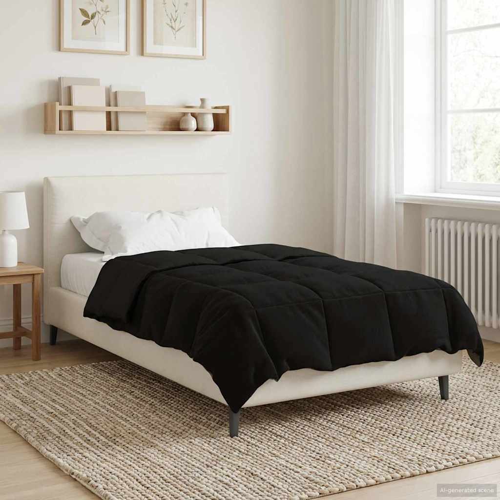 Sommerdecke Gesteppt Anthrazit 135 x 200 cm Mikrofaser