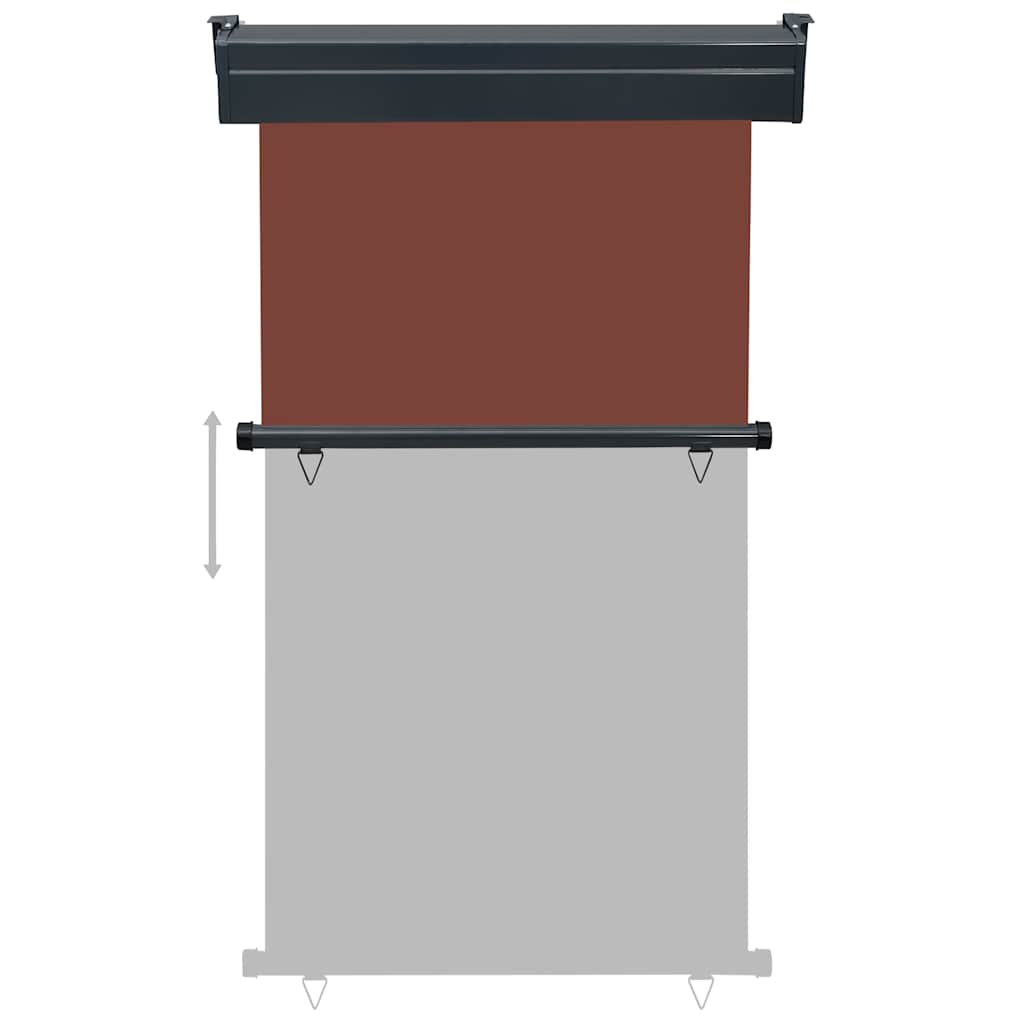 Balkon Seitenmarkise 60 x 250 cm 100% Polyester Eisen Stahl