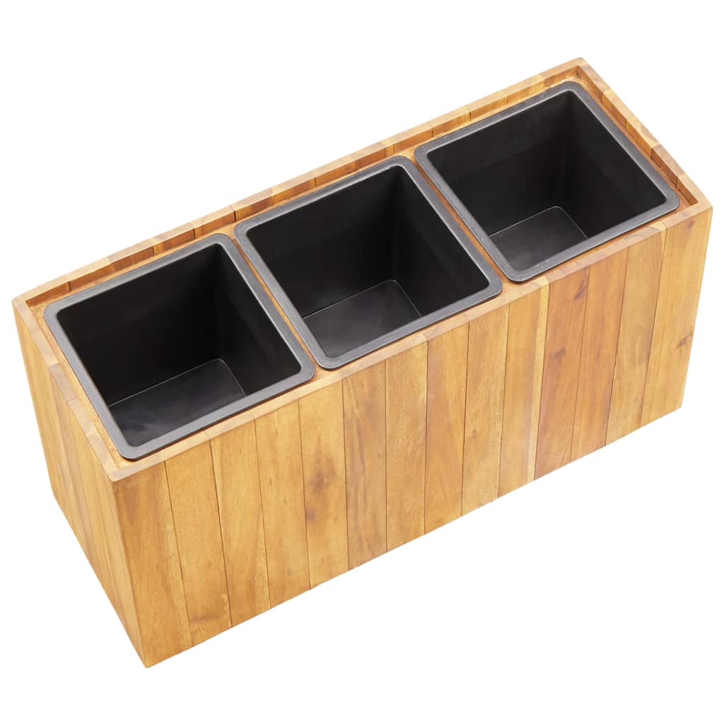Garten-Hochbeet 24,5x24,5x25 cm Massivholz Akazie