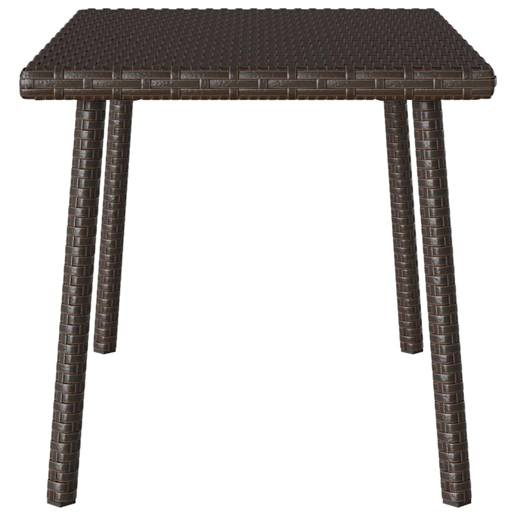 Garten-Couchtisch Rechteckig Schwarz 40x40x37 cm Poly Rattan