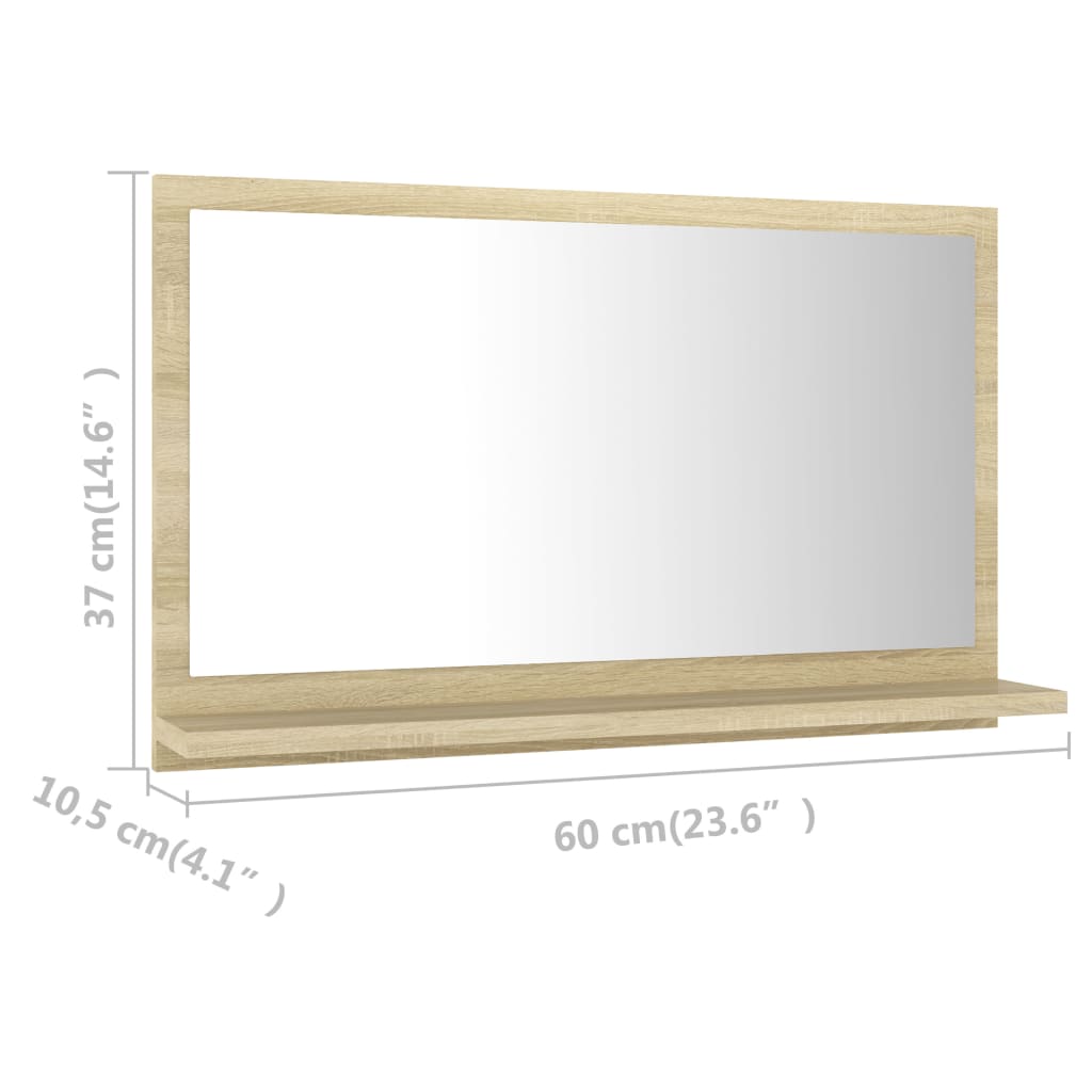 Badspiegel Weiß 40x10,5x37 cm Holzwerkstoff