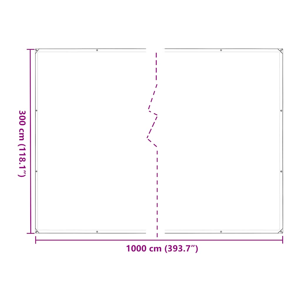 Pflanzenabdeckung mit Ösen 1x3 m Polyethylen