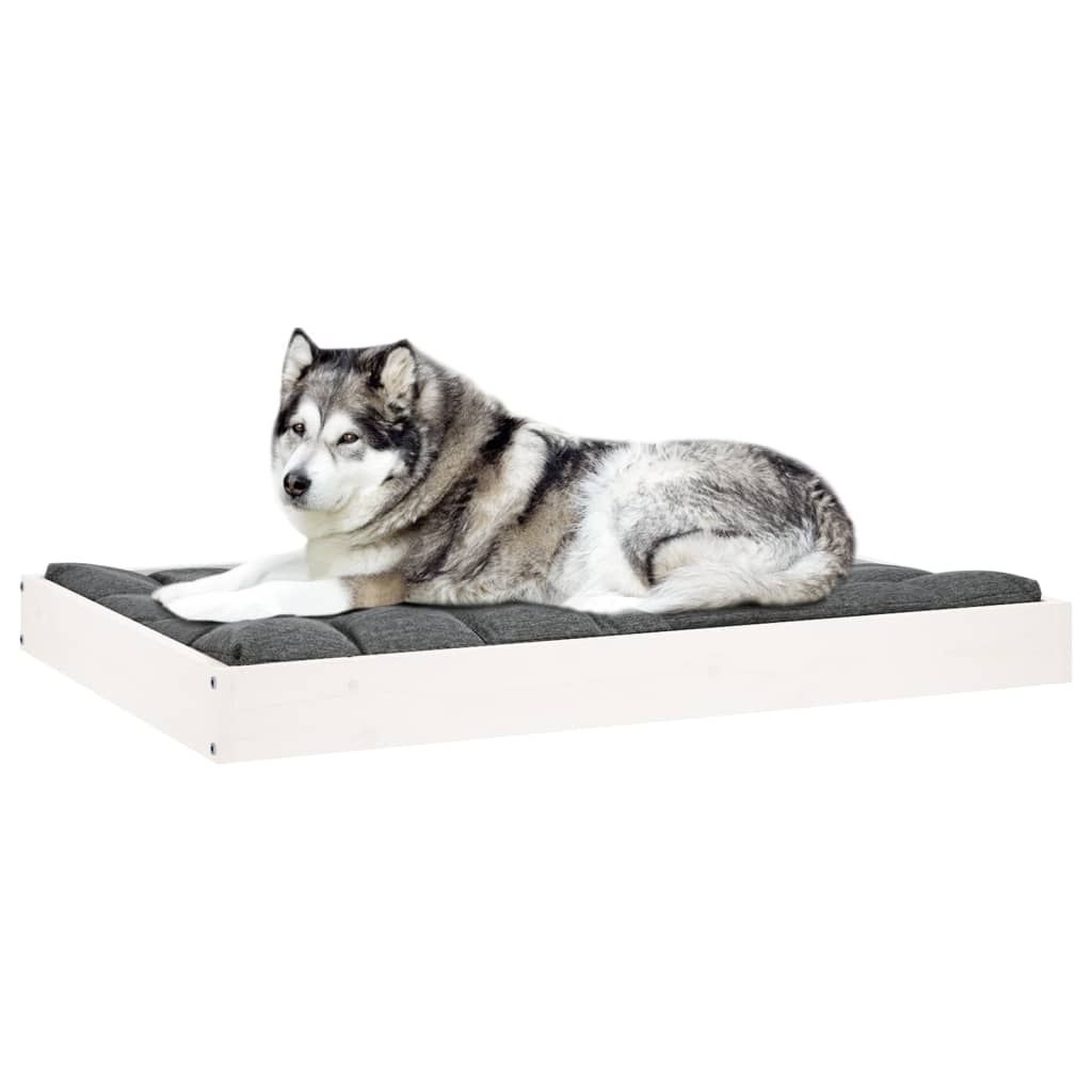 Hundebett 101,5x74x9 cm Massivholz Kiefer
