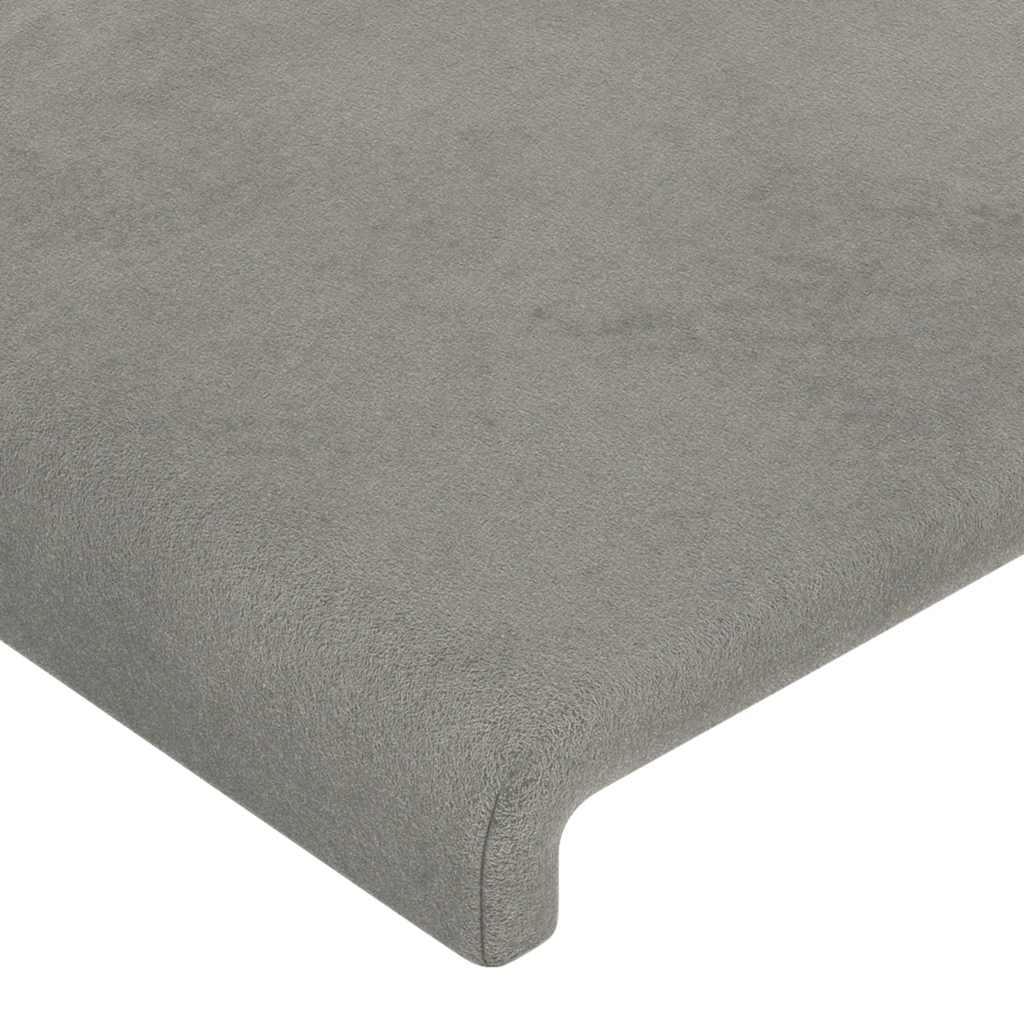 Kopfteil Hellgrau 80x5x118/128 cm Samt