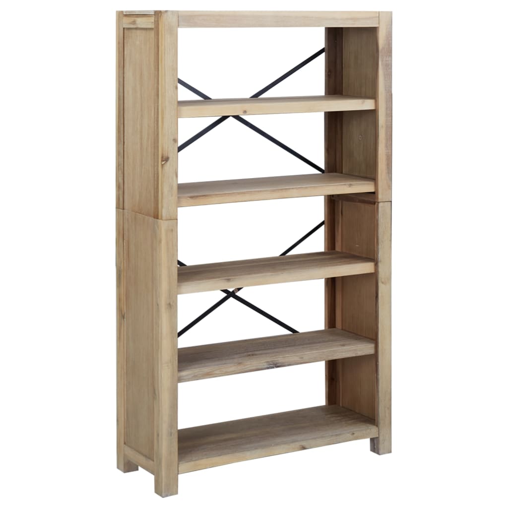 Bücherregal 7 Böden 80x30x200 cm Massivholz Akazie