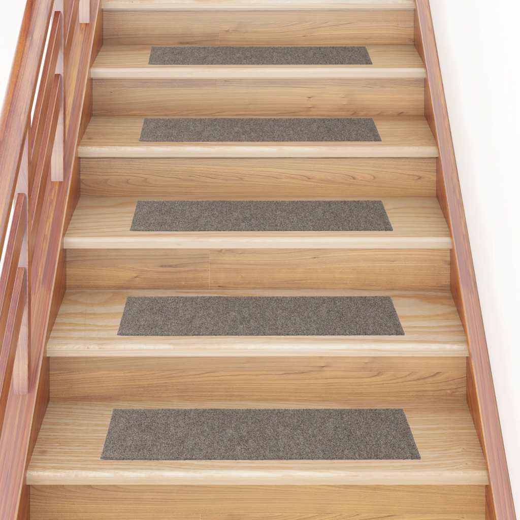 Stufenmatten Selbstklebend 15 Stk. 60x25 cm Hellbraun Rechteckig
